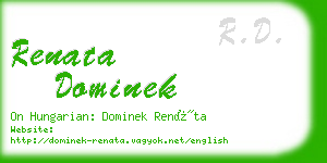 renata dominek business card